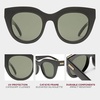 image:imageLe Specs Air Heart Cat Eye Sunglasses Elegant Flattering Style for WomenBlack