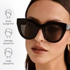image:imageLe Specs Air Heart Cat Eye Sunglasses Elegant Flattering Style for WomenBlack