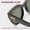 image:imageLe Specs Air Heart Cat Eye Sunglasses Elegant Flattering Style for WomenBlack