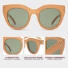 image:imageLe Specs Air Heart Cat Eye Sunglasses Elegant Flattering Style for WomenCaramel