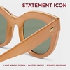 image:imageLe Specs Air Heart Cat Eye Sunglasses Elegant Flattering Style for WomenCaramel