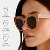 image:imageLe Specs Air Heart Cat Eye Sunglasses Elegant Flattering Style for WomenCaramel
