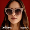 image:imageLe Specs Air Heart Cat Eye Sunglasses Elegant Flattering Style for WomenOatmeal