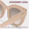 image:imageLe Specs Air Heart Cat Eye Sunglasses Elegant Flattering Style for WomenOatmeal