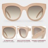image:imageLe Specs Air Heart Cat Eye Sunglasses Elegant Flattering Style for WomenOatmeal