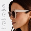 image:imageLe Specs Air Heart Cat Eye Sunglasses Elegant Flattering Style for WomenOatmeal
