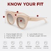 image:imageLe Specs Air Heart Cat Eye Sunglasses Elegant Flattering Style for WomenOatmeal
