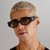 image:imageLe Specs Body Bumpin II Sunglasses  Black Olive Oval Unisex Classic Retro Style