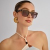 image:imageLe Specs Elixir Sunglasses  Khaki Oval Womens Elegant and Flattering Style