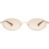 image:imageLe Specs Icicle Sunglasses  Bright Gold Oval Unisex Sleek Refined Style