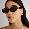 image:imageLe Specs Le Bijou Sunglasses  Black Oval Unisex Contemporary 90s Style