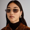 image:imageLe Specs Le Mimi Sunglasses  Gold Smoke Aviator Unisex Contemporary 90s Style