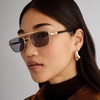 image:imageLe Specs Le Mimi Sunglasses  Gold Smoke Aviator Unisex Contemporary 90s Style