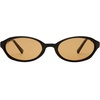 image:imageLe Specs Lunita Sunglasses  Black Oval Unisex Minimalist Y2K Style