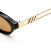 image:imageLe Specs Lunita Sunglasses  Black Oval Unisex Minimalist Y2K Style