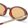 image:imageLe Specs Magnifique Sunglasses  Cocoa Oval Womens Minimalist Y2K Style