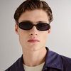 image:imageLe Specs Outta Love Retro 90s Vintage Narrow Oval Sunglasses for Women and MenBlack