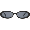 image:imageLe Specs Outta Love Retro 90s Vintage Narrow Oval Sunglasses for Women and MenBlack