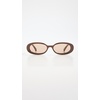 image:imageLe Specs Outta Love Retro 90s Vintage Narrow Oval Sunglasses for Women and MenCocoa