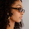 image:imageLe Specs Outta Love Retro 90s Vintage Narrow Oval Sunglasses for Women and MenCocoa