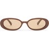 image:imageLe Specs Outta Love Retro 90s Vintage Narrow Oval Sunglasses for Women and MenCocoa