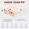 image:imageLe Specs Outta Love Retro 90s Vintage Narrow Oval Sunglasses for Women and MenOffwhite