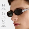 image:imageLe Specs Outta Love Retro 90s Vintage Narrow Oval Sunglasses for Women and MenTort