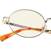 image:imageLe Specs Poseidon Deux Sunglasses  Round Unisex Contemporary 90s StyleGold FrameBlue Light Lens