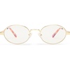 image:imageLe Specs Poseidon Deux Sunglasses  Round Unisex Contemporary 90s StyleGold FrameBlue Light Lens