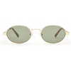 image:imageLe Specs Poseidon Deux Sunglasses  Round Unisex Contemporary 90s StyleGold FrameKhaki Lens