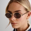 image:imageLe Specs Poseidon Deux Sunglasses  Round Unisex Contemporary 90s StyleGold FrameKhaki Lens