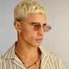 image:imageLe Specs Poseidon Deux Sunglasses  Round Unisex Contemporary 90s StyleGold FrameTan Lens