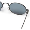 image:imageLe Specs Poseidon Deux Sunglasses  Round Unisex Contemporary 90s StyleMatte Black FrameSmoke Lens