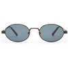 image:imageLe Specs Poseidon Deux Sunglasses  Round Unisex Contemporary 90s StyleMatte Black FrameSmoke Lens