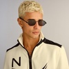image:imageLe Specs Poseidon Deux Sunglasses  Round Unisex Contemporary 90s StyleMatte Black FrameSmoke Lens