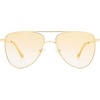 image:imageLe Specs The Duke Sunglasses  Gold Aviator Unisex Classic Retro Style