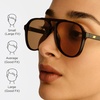 image:imageLe Specs Tragic Magic Sunglasses  Aviator Unisex Classic Everyday StyleBlack