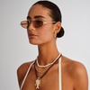 image:imageLe Specs Treasure Sunglasses  Gold Aviator Unisex Micro 90s Sleek Style
