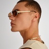 image:imageLe Specs Treasure Sunglasses  Gold Aviator Unisex Micro 90s Sleek Style