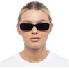 image:imageLe Specs Unreal Sunglasses  Rectangle Unisex Classic Everyday StyleShiny Black