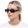 image:imageLe Specs Unreal Sunglasses  Rectangle Unisex Classic Everyday StyleShiny Black