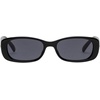 image:imageLe Specs Unreal Sunglasses  Rectangle Unisex Classic Everyday StyleShiny Black