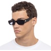 image:imageLe Specs Unreal Sunglasses  Rectangle Unisex Classic Everyday StyleShiny Black