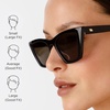 image:imageLe Specs Velodrome Black Cat Eye Sunglasses for Women