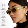 image:imageLe Specs Work It Sunglasses  Oval Unisex Minimalist Sleek StyleBiscotti FrameLight Brown Lens