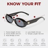 image:imageLe Specs Work It Sunglasses  Oval Unisex Minimalist Sleek StyleBlack FrameSmoke Lens