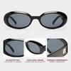 image:imageLe Specs Work It Sunglasses  Oval Unisex Minimalist Sleek StyleBlack FrameSmoke Lens