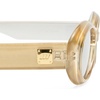 image:imageLe Specs Work It Sunglasses  Oval Unisex Minimalist Sleek StyleChampagne Pearl FrameSmoke Lens