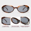image:imageLe Specs Work It Sunglasses  Oval Unisex Minimalist Sleek StyleDark Tort FrameSmoke Lens