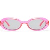 image:imageLe Specs Work It Sunglasses  Oval Unisex Minimalist Sleek StyleHyper Pink